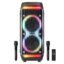 Zebronics Trolley DJ Speaker, 200W, Upto 9 Hours Playback, Dual 25.4cm Full-Range Drivers, Karaoke, TWS, BT v5.0, USB, SD, mSD, AUX, RGB, Dual Wireless UHF Mic, 6 Band EQ Control (Party Fyre 102)