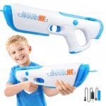 Zest 4 Toyz Holi Pichkari Water Gun for Kids Rechargeable Electric Water Gun with Autosuction High-Pressure Automatic Water Gun Long-Range Shooting Pichkari for Holi Celebrations - Blue