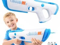 Zest 4 Toyz Holi Pichkari Water Gun for Kids Rechargeable Electric Water Gun with Autosuction High-Pressure Automatic Water Gun Long-Range Shooting Pichkari for Holi Celebrations - Blue