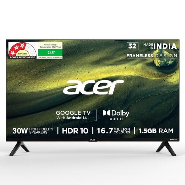 acer 164 cm (65 inches) L Series 4K Ultra HD Smart Google TV AR65UDLGU2875AT (Black)