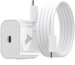 iPhone Charger Adapter 20W Type C for iPhone 17/17 Air/17 Pro/17 Pro Max, 16/16 Plus/16 Pro/16 Pro Max, 15/15 Plus/15Pro/15 Pro Max & Other Devices with 1 Meter USB C to Type C Data Cable