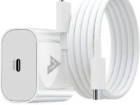 iPhone Charger Adapter 20W Type C for iPhone 17/17 Air/17 Pro/17 Pro Max, 16/16 Plus/16 Pro/16 Pro Max, 15/15 Plus/15Pro/15 Pro Max & Other Devices with 1 Meter USB C to Type C Data Cable