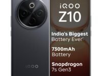 iQOO Z10 5G (Stellar Black, 8GB RAM, 256GB Storage) | India's Biggest Ever 7300 mAh Battery | Snapdragon 7s Gen 3 Processor | Brightest Quad Curved AMOLED Display in the Segment