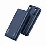 pTron 20000mAh Powerbank w/ 22.5W Fast Charging, USB & Type C Output, Built-in Cables, Compatible w/Power Delivery, Quick Charge for iPhone, Android Mobile & Tablets, Dynamo Storm (Indigo Blue)