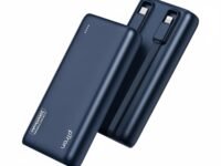 pTron 20000mAh Powerbank w/ 22.5W Fast Charging, USB & Type C Output, Built-in Cables, Compatible w/Power Delivery, Quick Charge for iPhone, Android Mobile & Tablets, Dynamo Storm (Indigo Blue)