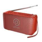 pTron Musicbot Groove Mini Bluetooth Speaker, 10W Immersive Sound, 6H Playtime, FM Radio, Multi-Playback Modes-BT5.1/TF Card/Aux-in, Metal Grill & Type-C Charging (Red)