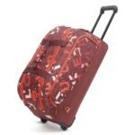 uppercase Grid 62 Duffle Trolley Bag| Quick Front Pocket Access| Spacious Main Compartment| Smooth Wheels| Push Button Trolley| Duffle Bag for Women & Men| 1500 Days Warranty (Maroon)