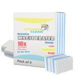 Magic Cleaning Sponge | Multipurpose Clean Sponge | Magic Eraser for Wall, Dash Boards, Switch Boards, Taps, Wall Stain Remover, Glass, Shoes, Sneakers Cleaning Sponge (Pack of 4)