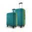 Safari Genius Alley Set of 2 (Cabin + Medium) Trolley Bags Hard Case Polypropylene, 4 Wheels, 360 Degree Wheeling Luggage, Travel Bag, Suitcase for Travel, Trolley Bags for Travel, Teal Green