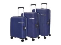 American Tourister 3Pc PP Liftoff+ with TSA Lock & 8 Wheel, Set (Small +Medium +Large) Hard Check-in Suitcase for Travel/Trolley Bag with Double Wheel - Midnight Blue, 55 Cm, 67 Cm, 79 Cm