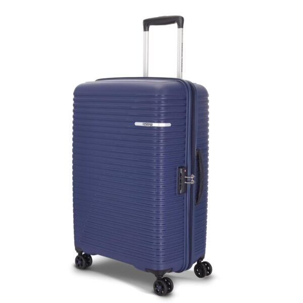 American Tourister Liftoff+ | Large Size Check-in Trolley Bag (79 cm) for Travel | 360° 8 Wheel Travel Luggage | Hard Case Polypropylene (PP) Suitcase | Mounted TSA Lock | Midnight Blue