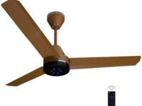Colorbot Stella BLDC Ceiling Fans 1200mm | BEE 5 Star Rated 370 RPM | Savings up to 65% | Remote Control (Boost, Timer, LED, Reverse Mode) | 4 Years Warranty (Caramel Brown)