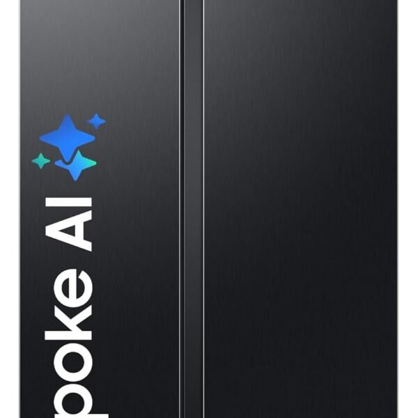 Samsung 653 L, 3 Star, Frost Free, Double Door, Convertible 5-in-1 Digital Inverter, Side By Side AI Enabled Smart Refrigerator with WiFi (RS76CG8003B1HL, Black Matte/Black DOI)