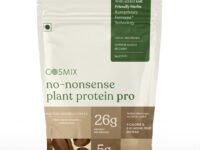Cosmix No-Nonsense Plant Protein PRO 26g Protein | Yeast Protein & Pea Protein Blend | Malnad Arabica Coffee, 500g Pouch x 1 | Clean, Easy to Digest