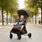 R for Rabbit Street Smart Auto Fold Stylish Newborn Baby Stroller| Aluminum Frame Pram with One Click Fold |Travel Friendly Trolley Stroller for 0-3 Years for Boy & Girl (Ash Grey)