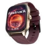 Fastrack Astor FS1 Pro Smart Watch, 1.97" AMOLED Display, Bluetooth Calling, 100+ Sports Modes, SpO2 & Heart Rate Monitoring, Women's Health, IP68, Up to 5 Days Battery, Functional Crown (Wine Red)