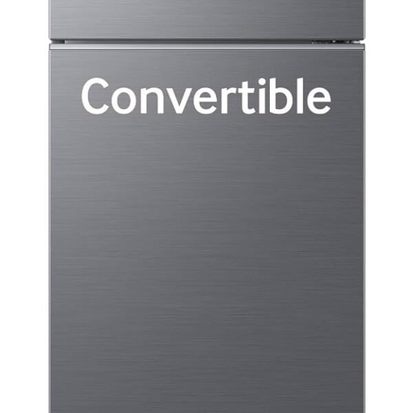 Samsung 256 L, 3 Star, Convertible, Digital Inverter Frost Free Double Door Refrigerator (RT40H30U3THL, Silver, Matt Doi Metal, 2026 Model)