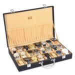 LEDO Men's and Women's Watch Box Holder Organizer Case In 24 Slots of watches In PU Leather with Royal Black color