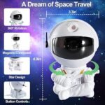 One94Store Astronaut Galaxy Projector Night Light – 360° Rotating Nebula Star Projector with Remote, Timer & Adjustable Head – LED Space Lamp for Kids’ Bedroom, Home & Party Décor (Guitar Astronaut)