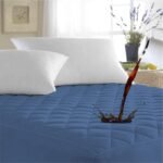 Ayka 100% Waterproof Cotton Quilted Mattress Protector King Size Breathable Hypoallergenic Noiseless Ultra Soft Fitted Bed Protector 84x72 inch Mattress/Bed Cover (Med Blue, King (84 * 72"))