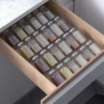 19 X 13 Inches Spice Utensils Drawer Organizer, 4 Tier Clear Acrylic Expandable In-Drawer Seasoning Jars Rack, Kitchen Drawer Spice Insert Tray For Cabinet/Countertop (4Pcs), Transparent