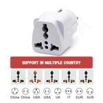 2-Pin German Conversion Plug Type-F, Heavy-Duty Electrical Adapter for Home and Office Use, Durable and Reliable