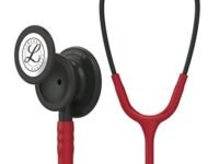 3M Littman 5868 Stethoscope ENGRAVING | Engrave your name or initials on the Littman stethoscope | Classic 3, Black-Finish Chestpiece, Burgundy tube, 27 inch