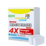4X Stronger Magic Eraser Sponge for Home, Magic Eraser wall Stain Remover, Kitchen, Bathroom, Tiles, Glass, wall Clean Sponge, Shoes & Sneakers Cleanest Magic Eraser (Pack of 2)