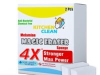 4X Stronger Magic Eraser Sponge for Home, Magic Eraser wall Stain Remover, Kitchen, Bathroom, Tiles, Glass, wall Clean Sponge, Shoes & Sneakers Cleanest Magic Eraser (Pack of 2)