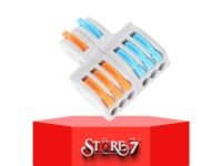 5Pcs Compact Lever Wire Nut Connector (2 in 6 Out), Splicing Wire Connector, Universal Quick Wiring Cable Connection Electrical Connector for Multiple Types of Wires