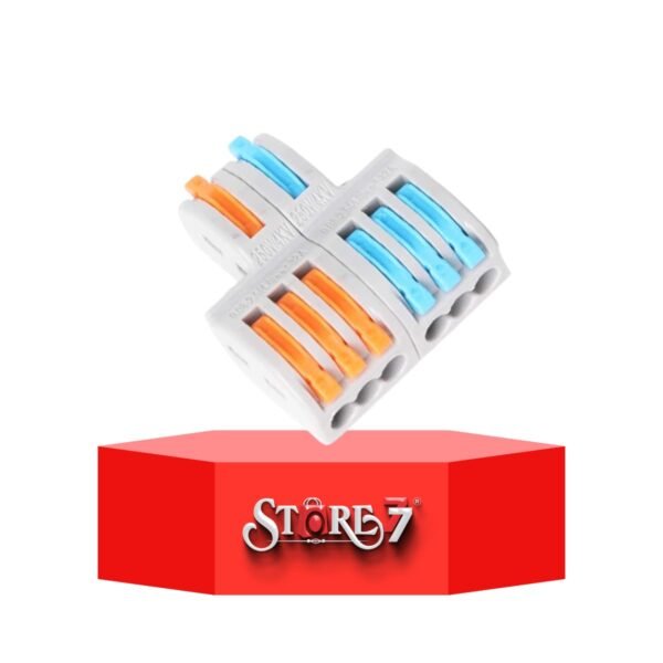 5Pcs Compact Lever Wire Nut Connector (2 in 6 Out), Splicing Wire Connector, Universal Quick Wiring Cable Connection Electrical Connector for Multiple Types of Wires