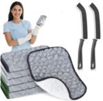 6 PCS New Upgrade 2-Layer Non-Scratch Multipurpose Steel Wire Dishcloths - Reusable Quick-Dry Odor-Free Scrub Cloths for Dishes, Kitchen Cleaning Cloths for Cookware, Sinks, Stove Tops