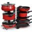ABOUT SPACE 8-tier Cast Iron Pan Organizer Rack for Kitchen Storage | DIY Pots and Pans Organizer for Kitchen | Adjustable Dosa Tawa Stand for Cooker, Lids, Cutting Boards (L 54 x B 20.5 x H 38 cm)