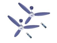 ACTIVA Gracia 1200MM Ceiling Fan | 3 Wider Blades | BLDC 28W Motor With LED Light | Energy Saving BEE 5 Star Rated Fan | Reversible Mode & Timer | 5 Y Warranty Pack of 2 - Sparkle Blue