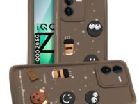 AESTMO Back Case Cover for iQOO Z9 5G Cover | Cute Fun Cartoon 3D Ball | Coffee Silicone Case | Full Body Protection | Camera Protection Back Cover for iQOO Z9 5G (Brown)
