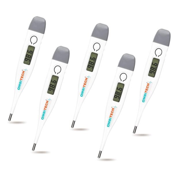 AMBITECH Plastic Phx-01 Digital Thermometer With One Touch Operation For Child And Adult Oral Or Underarm Use |Pack Of 5|Made In India| 1 Year Warranty