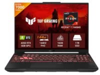 ASUS TUF A16 (2025), AMD Ryzen 7 7445HS, Gaming Laptop (RTX 4050-6GB/140W TGP/16GB RAM/1TB SSD/FHD+/16"/144Hz/56Whrs/Windows 11/M365 Basic (1Year)*/Office Home 2024/Mecha Gray/2.2Kg) FA607NUG-RL189WS