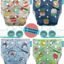 Advanso Leakage Proof cloth diapers for babies, high absorbent 4 reusable diaper 4 insert pad combo pack washable cloth diaper free size 5-18kg adjustable pocket cover 42