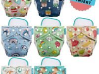 Advanso Leakage Proof cloth diapers for babies, high absorbent 7 reusable diaper 7 insert pad combo pack washable cloth diaper free size 5-18kg adjustable pocket cover 49