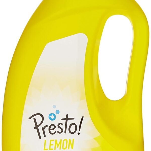 Amazon Brand - Presto! Dishwash Gel Jar | Lemon | 2 Litre | Safe on Hands | Grease Cleaner For All Utensils