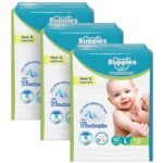 Amazon Brand - Supples Premium Baby Diaper Pants | 186 Baby Diapers | Large | 9-14 Kg | 12 Hrs Absorption | Cushiony Cotton Soft Fabric | Phthalates-Free | Triple Leak Guard | 62 Count, Pack of 3