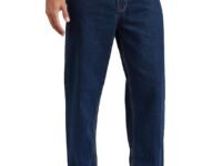 Amazon Brand - Symbol Men's Baggy Fit Cotton Jeans | Mid Rise | Loose & Relaxed | Oversized Jeans Pant