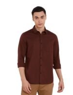 Amazon Brand - Symbol Men's Solid Slim Fit Cotton Casual Shirt | Plain | Full Sleeve | Summer (Available in Plus Sizes)