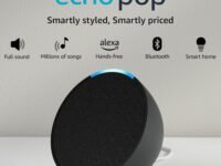 Amazon Echo Pop| Smart speaker with Alexa and Bluetooth| Full sound, balanced bass, crisp vocals| Black