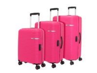 American Tourister 3Pc PP Liftoff+ with TSA Lock & 8 Wheel, Set (Small +Medium +Large) Hard Check-in Suitcase for Travel/Trolley Bag with Double Wheel - Berry Blast, 55 Cm, 67 Cm, 79 Cm, Pink