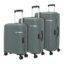 American Tourister Hard PP Check-In Suitcase with TSA Lock, Liftoff+ & 8 Wheel, Trolley Bag for Travel, Travel Bag with Double Wheel, Dark Olive, Small-55Cm/ Medium-67Cm/ Large-79Cm, Set of 3