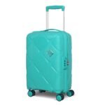 American Tourister Instavibe 55 CM Trolley Bag for Travel Small Polypropelene Suitcase with Mounted TSA Lock, Double Wheels, Flexi Packing Straps, and Side Hooks for Men & Women - Mint
