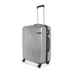 American Tourister Ivy NXT | Medium Size Check-in Trolley Bag (68 cm) | 360° 4 Wheel Travel Luggage | Hard Case Polycarbonate (PC) Suitcase | Mounted TSA Lock | Silver