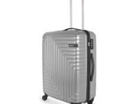 American Tourister Ivy NXT | Medium Size Check-in Trolley Bag (68 cm) | 360° 4 Wheel Travel Luggage | Hard Case Polycarbonate (PC) Suitcase | Mounted TSA Lock | Silver