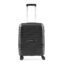 Aristocrat Harbour Cabin Trolley Bag 55 cm | Small | Polypropylene Hardshell Sided Luggage | Smooth 8-Wheel Suitcase | Combination Lock with Sturdy Zipper| 3-Year Warranty - Unisex (Black)